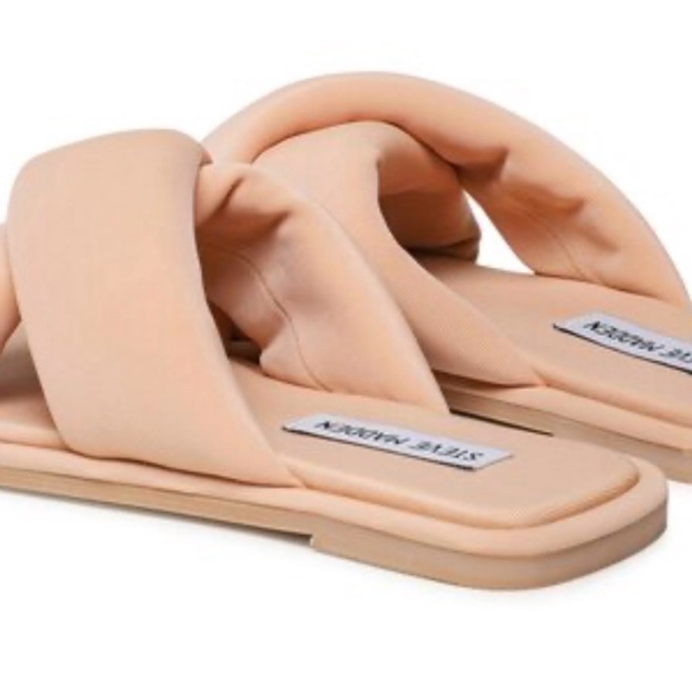 Steve Madden Nude Padded Slide Sandals - Women